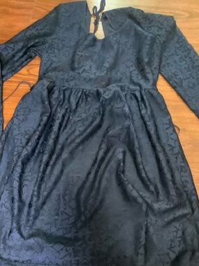 Xhilaration Navy Floral Lace Mini Dress